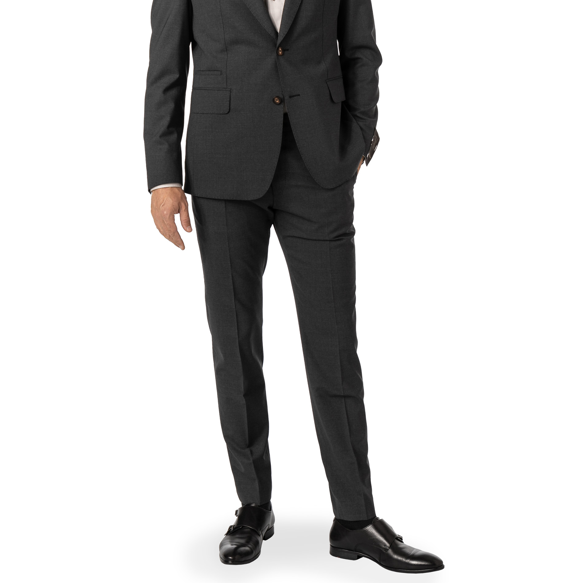Windsor Herren Hose blau Schurwolle