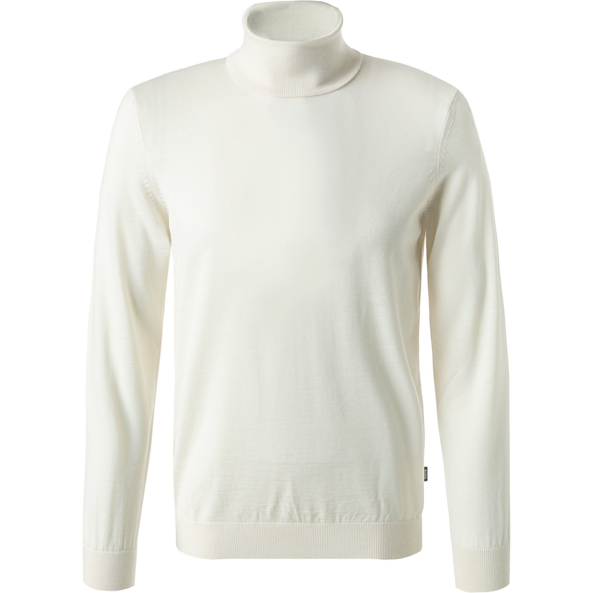 BOSS Black Herren Rollkragenpullover weiß unifarben