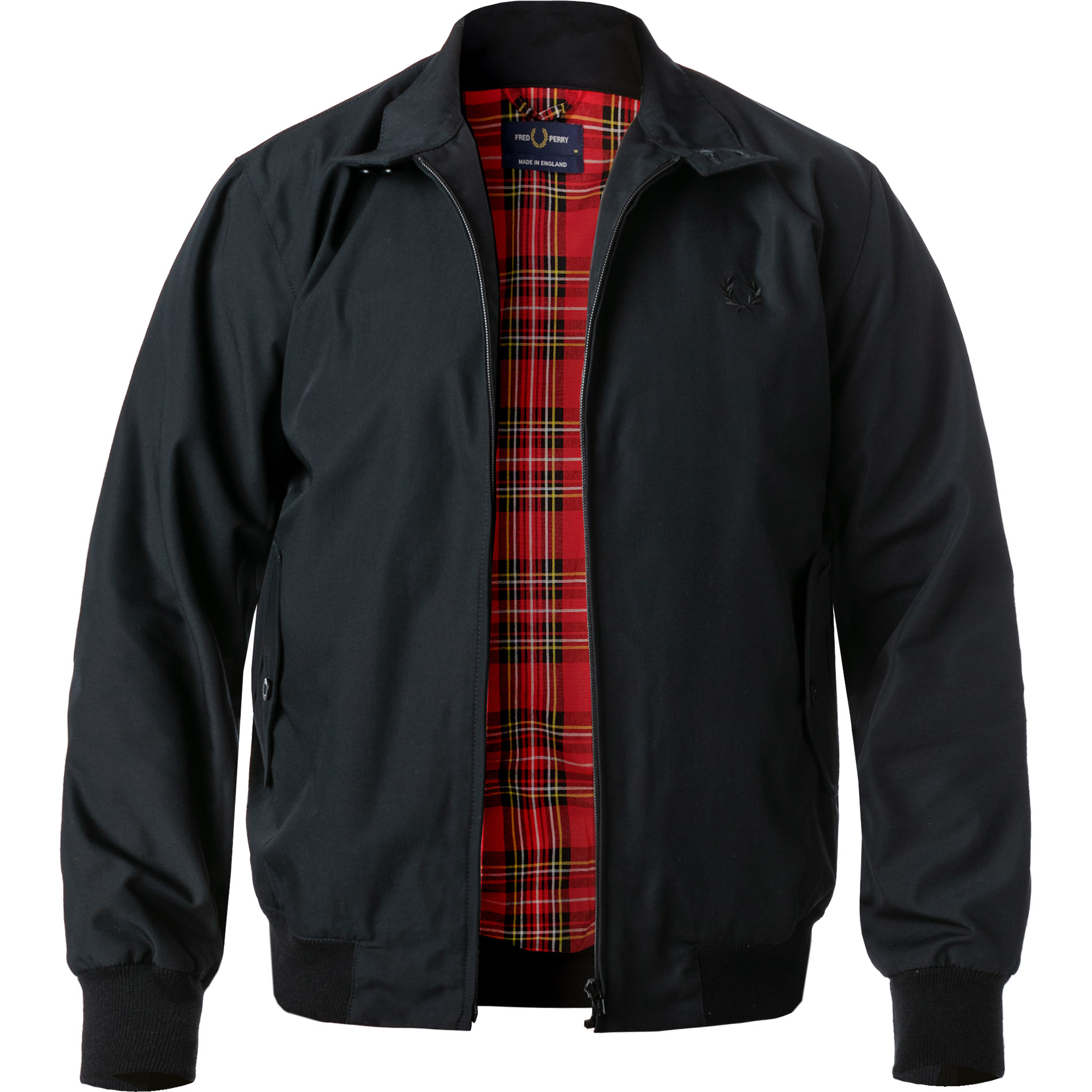 Fred Perry Herren Jacke schwarz unifarben