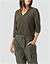 Pullover aus strukturierter Bio Baumwolle - olive