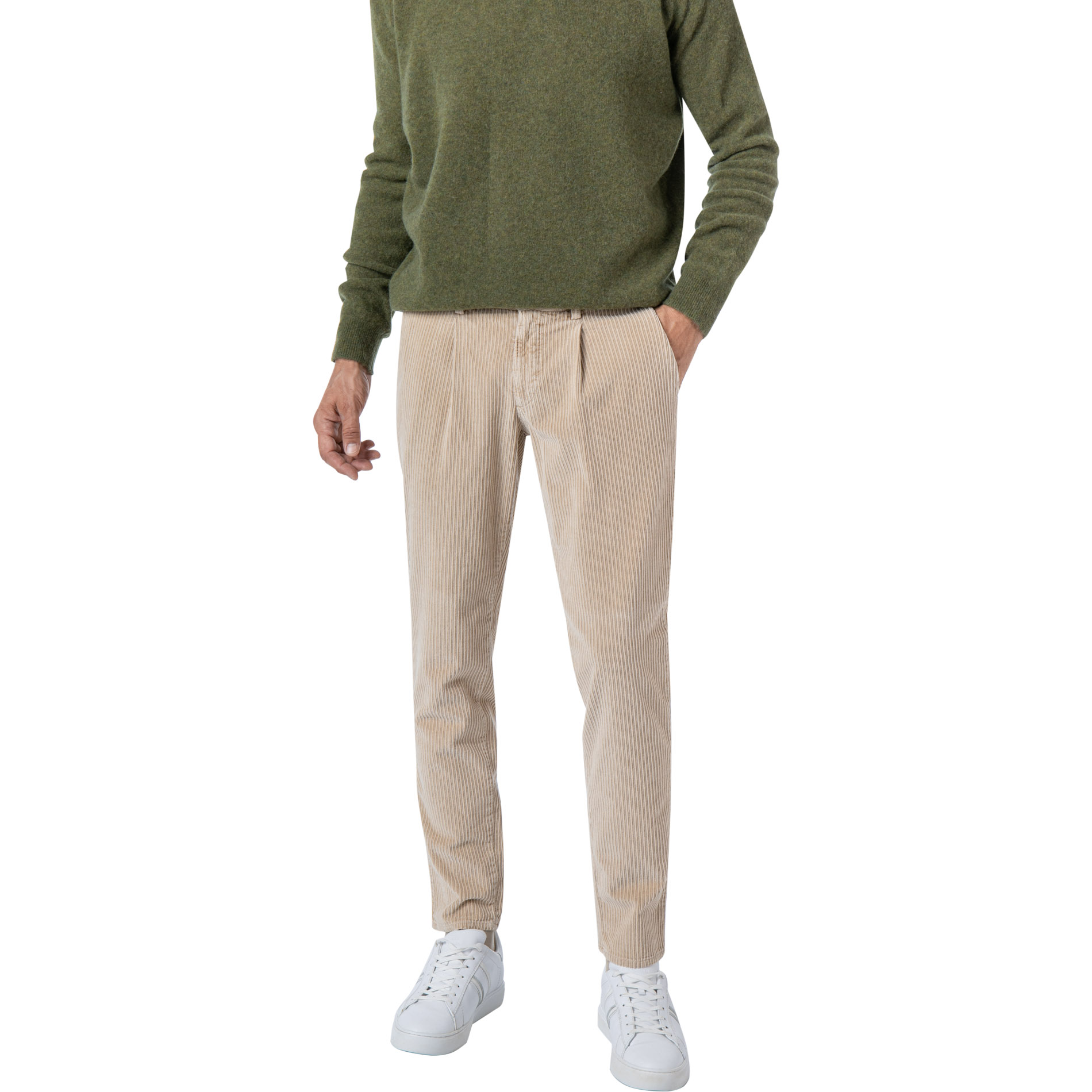 HILTL Herren Hose beige Slim Fit