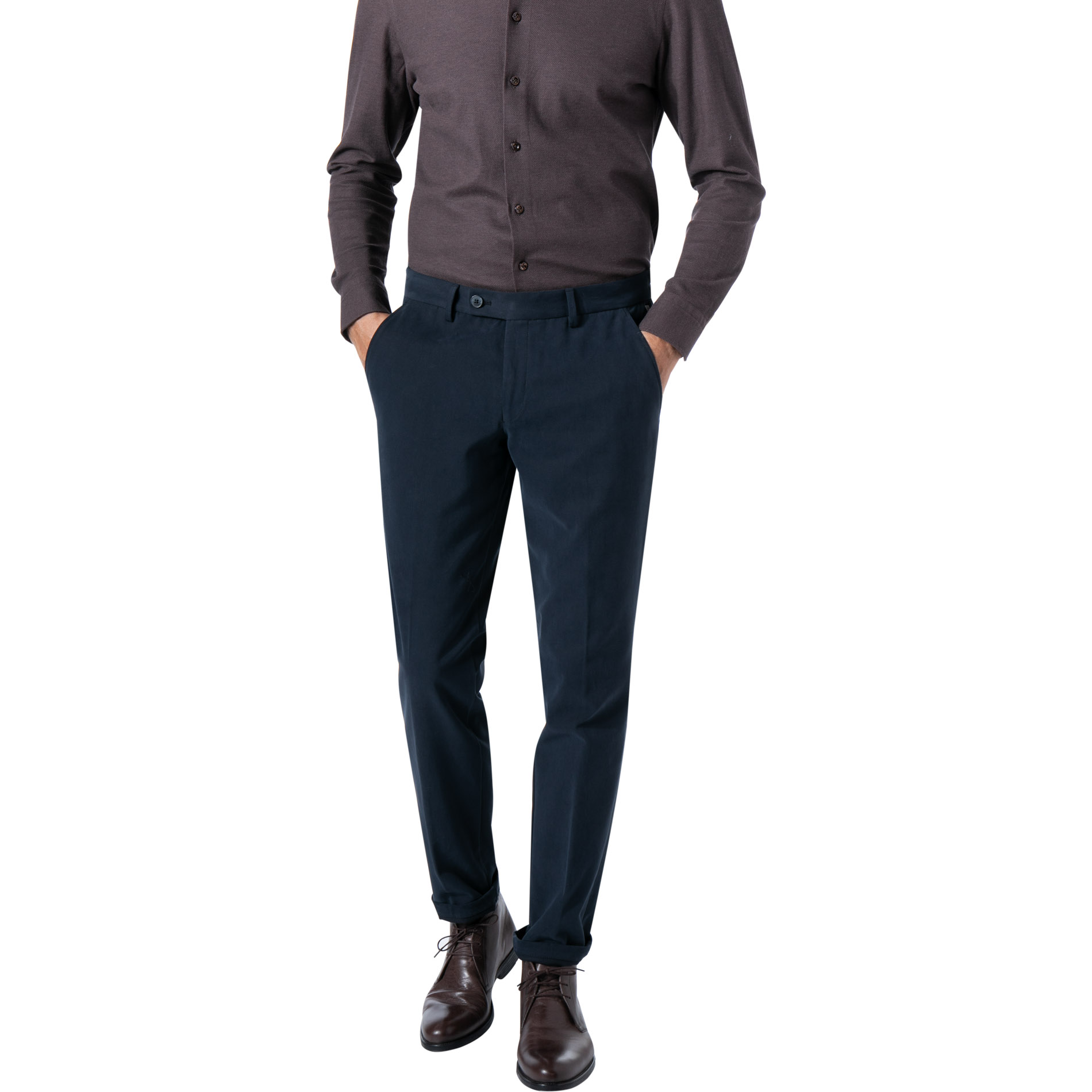 HILTL Herren Hose blau Slim Fit