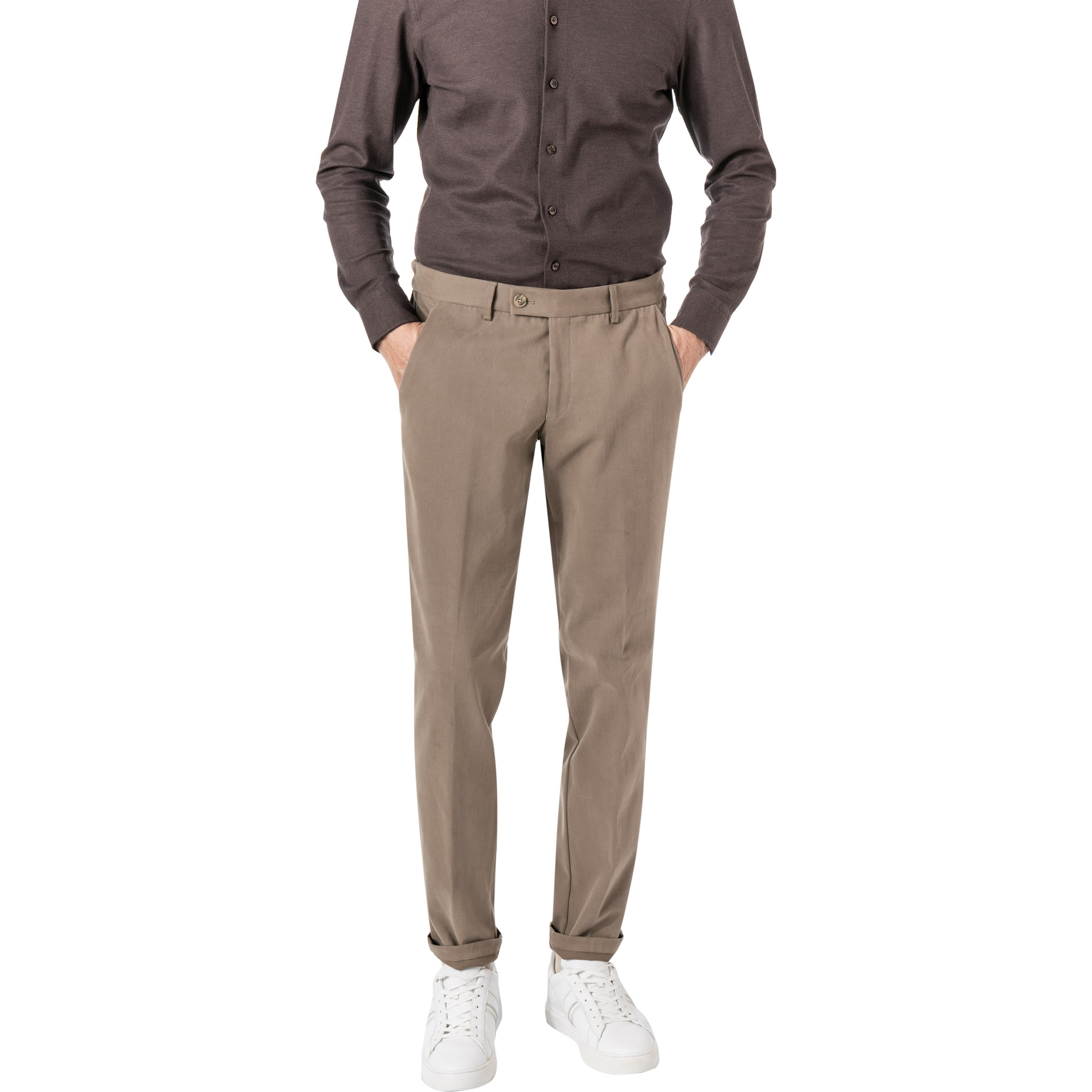 HILTL Herren Hose beige Slim Fit