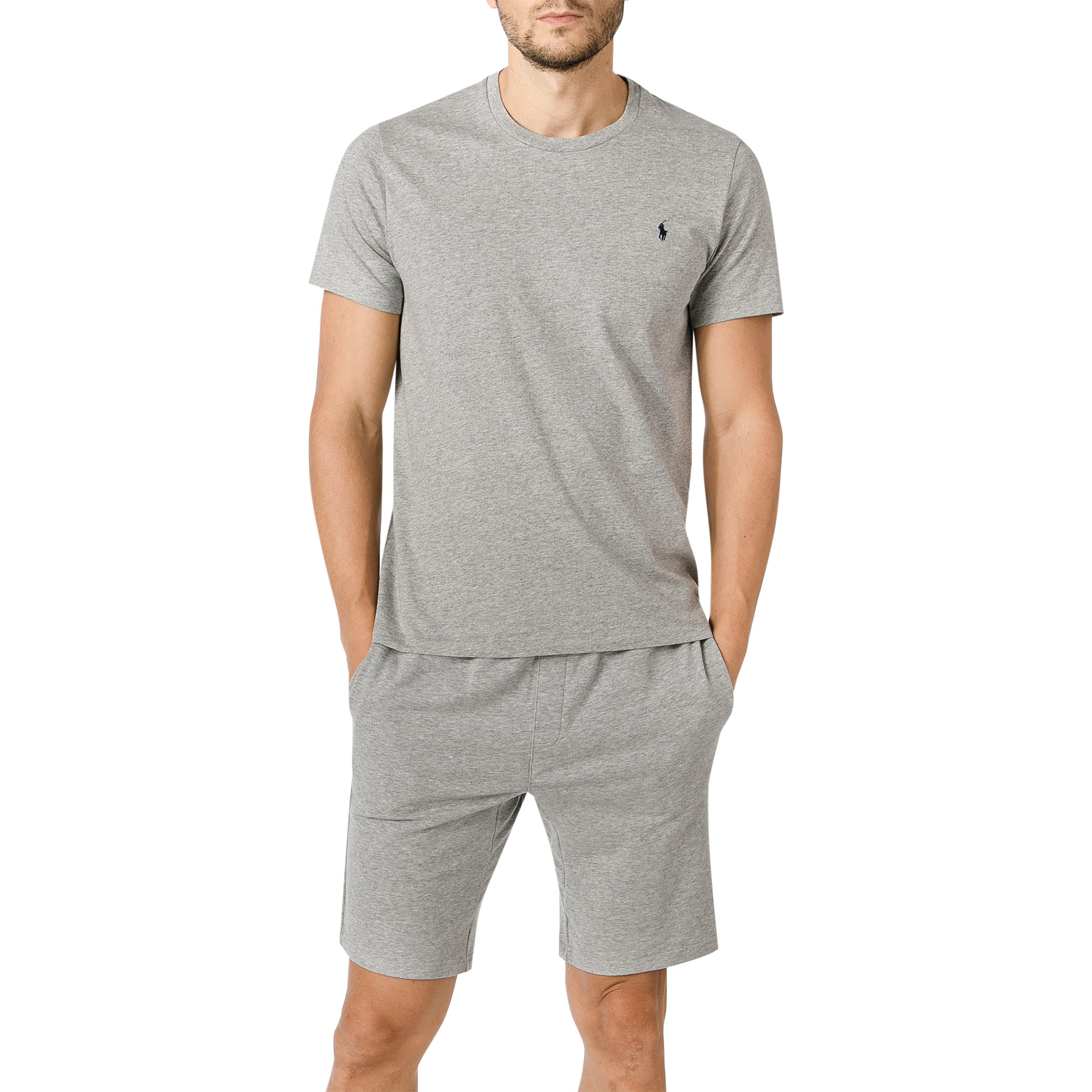 Polo Ralph Lauren Herren T-Shirt grau Baumwolle & Mix unifarben