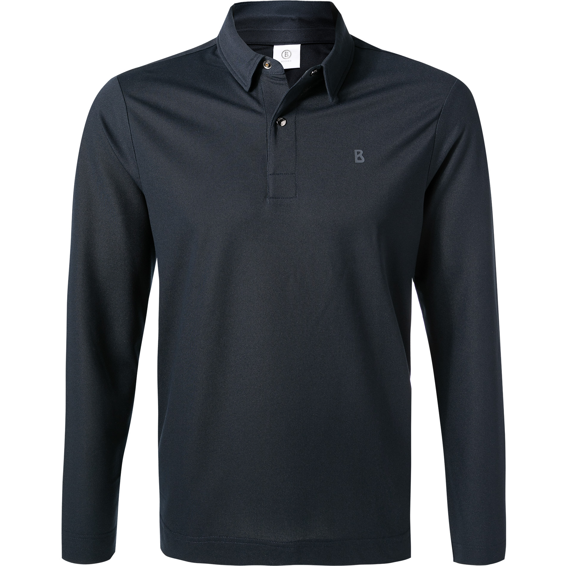 BOGNER Herren Polo-Shirt blau Baumwoll-Piqué