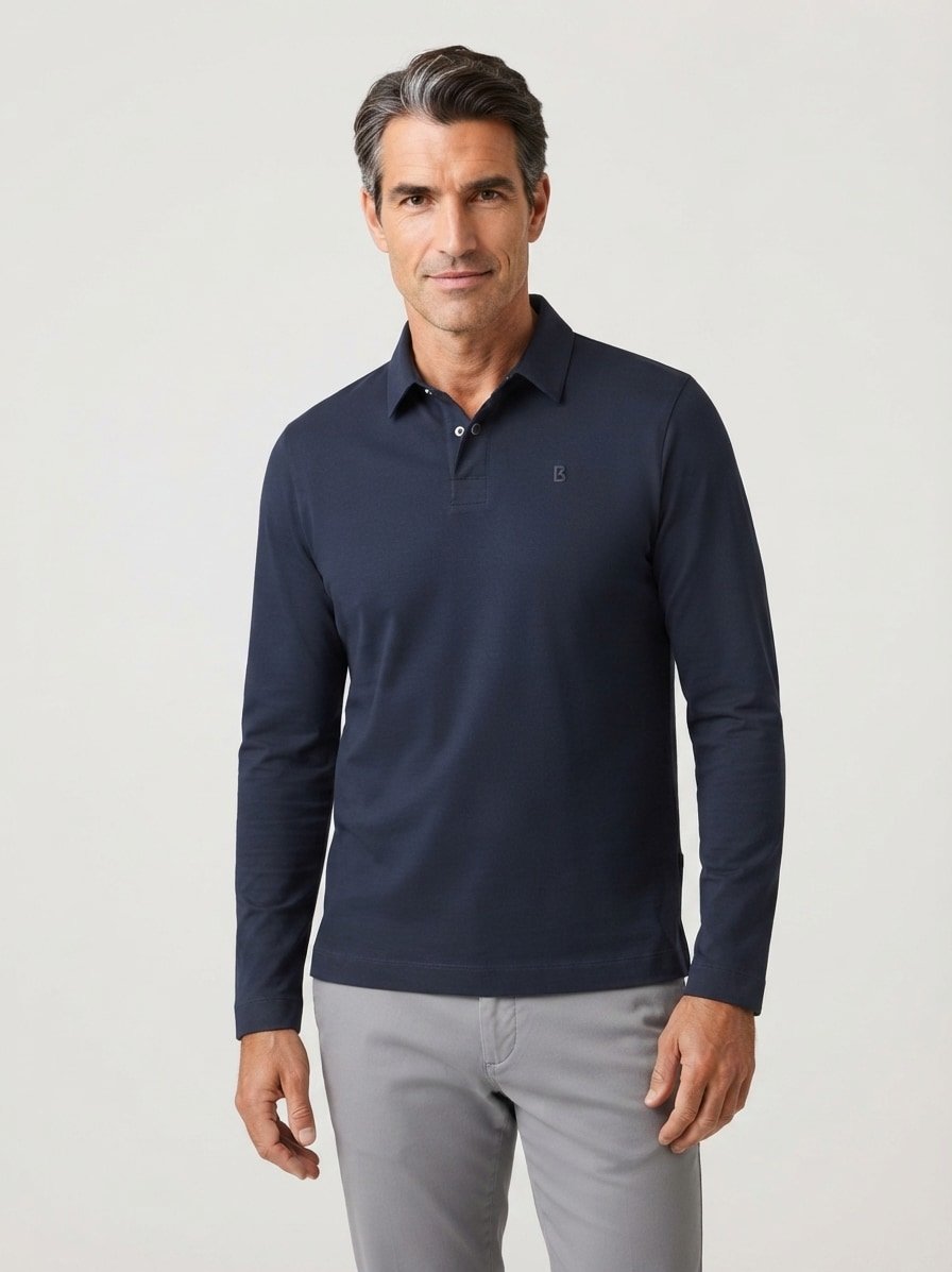 Polo-Shirt, Baumwoll-Piqué, dunkelblau
