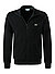 Sweatjacke, Regular Fit, Baumwolle, schwarz - schwarz