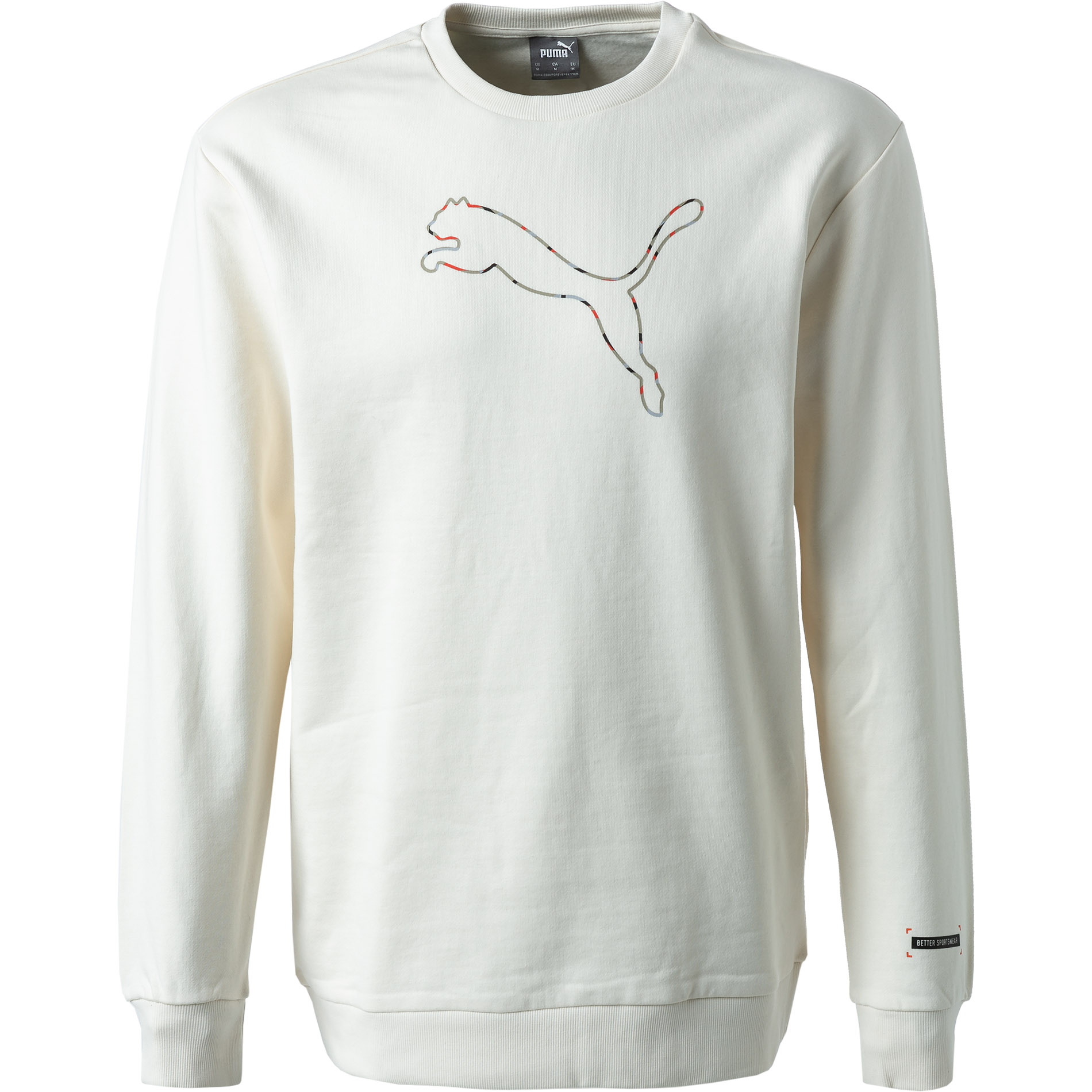 PUMA Herren Sweatshirt beige Baumwolle & Mix unifarben