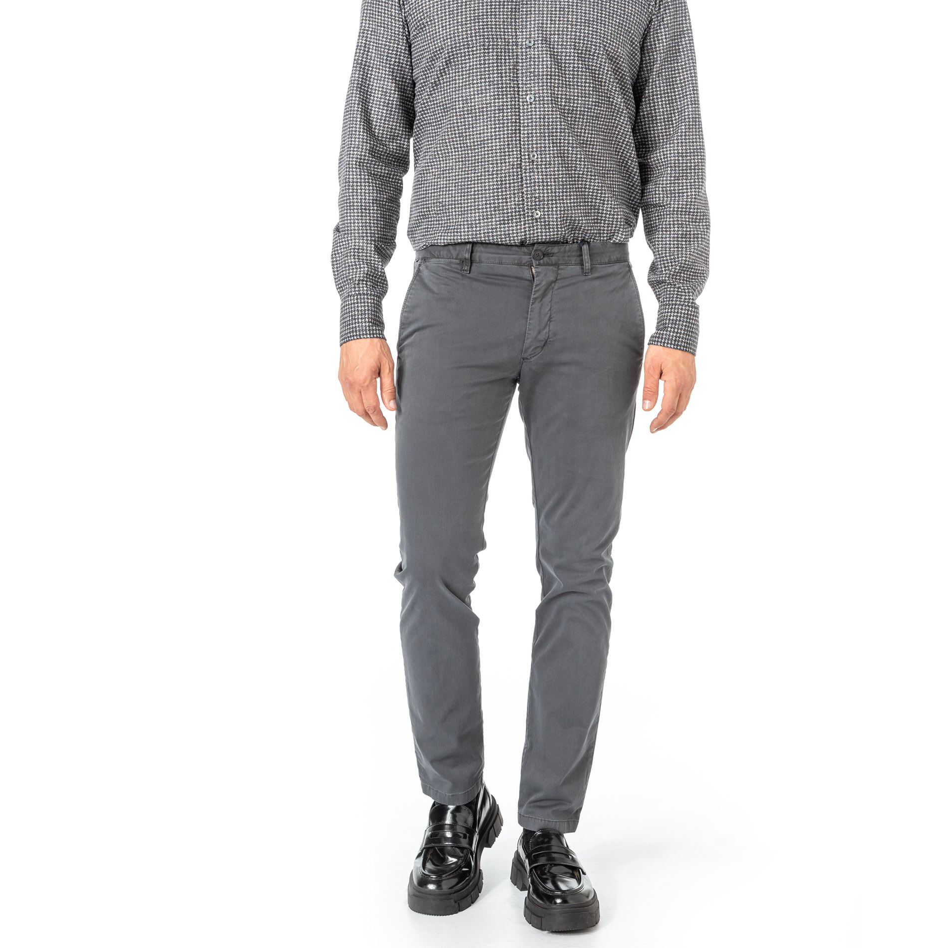 Tommy Hilfiger Herren Hose grau Baumwolle Slim Fit