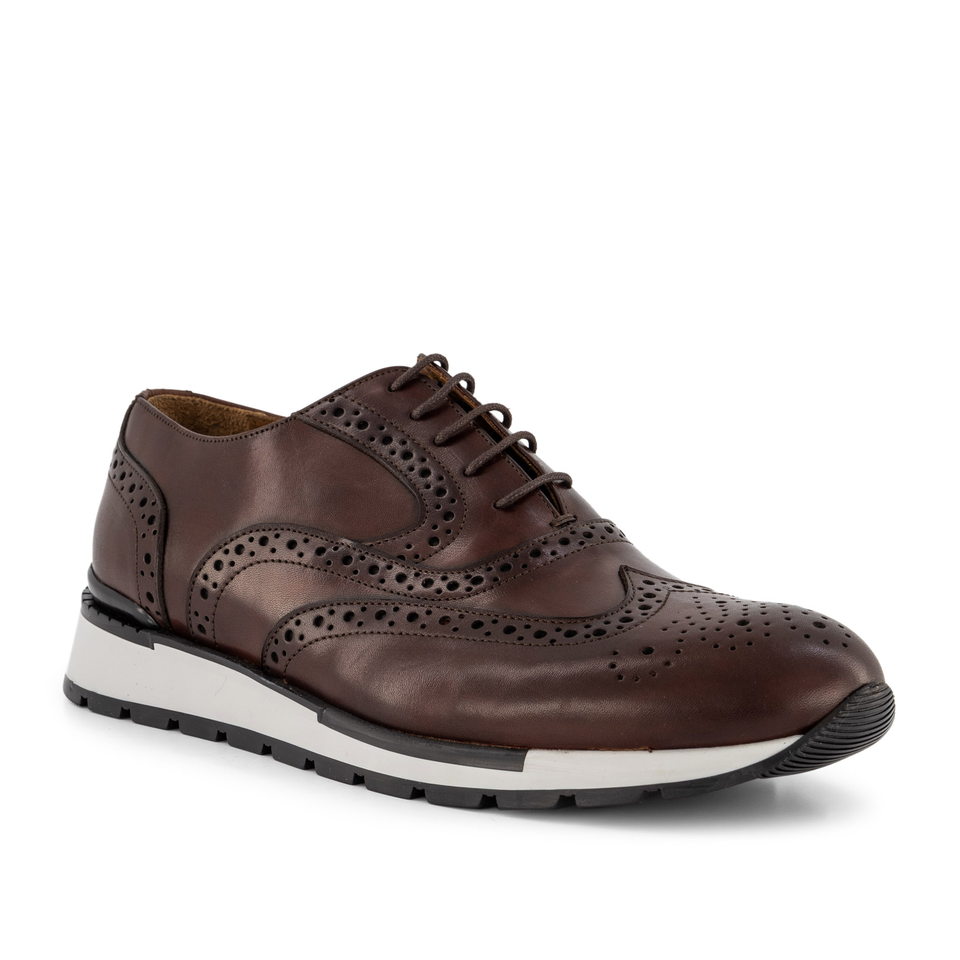 Prime Shoes Herren Sneaker braun Glattleder