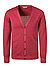 Cardigan, Schurwolle, karmesinrot - karmesinrot