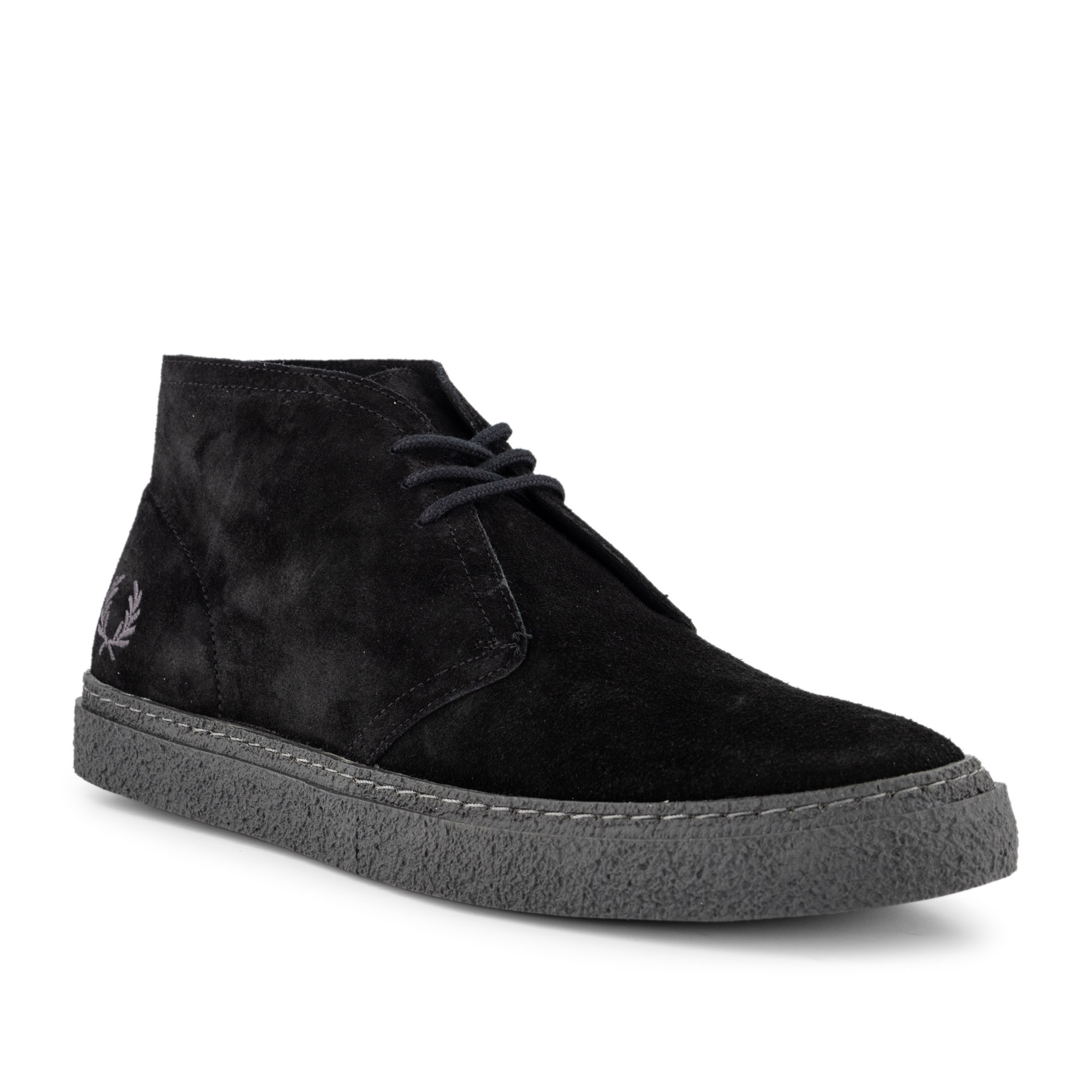 Fred Perry Herren Desert Boots schwarz Veloursleder