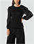 Longsleeve mit Kontrastärmel - schwarz