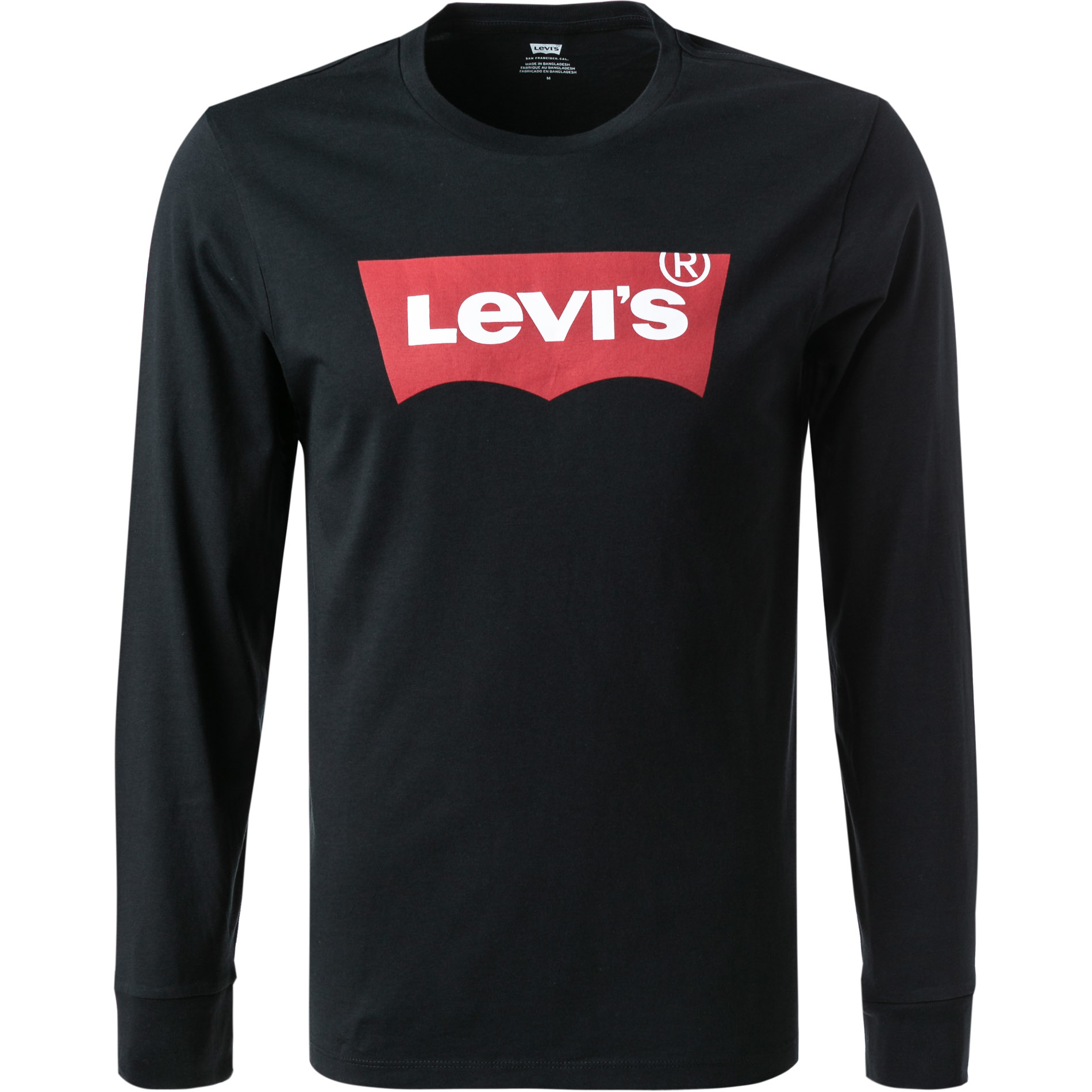 Levi's® Herren Langarm-Shirt schwarz Baumwolle