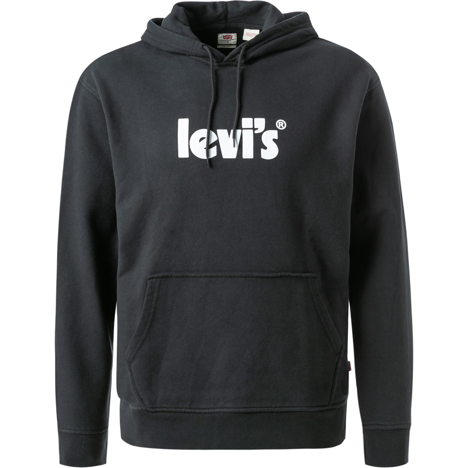 Levi's® Herren Hoodie schwarz Baumwolle unifarben