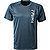 T-Shirt, Mikrofaser, blau - blau-grau