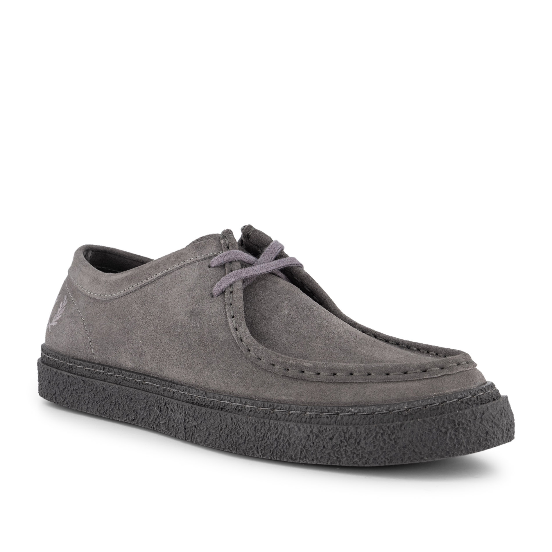 Fred Perry Herren Schnürschuhe grau Velours