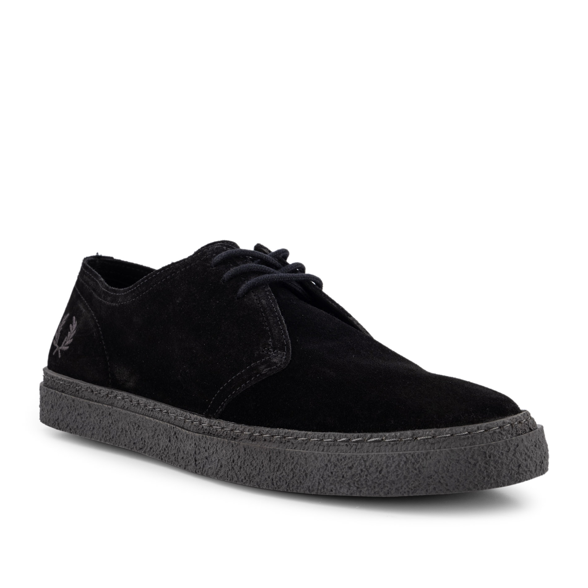 Fred Perry Herren Schnürschuhe schwarz Velours