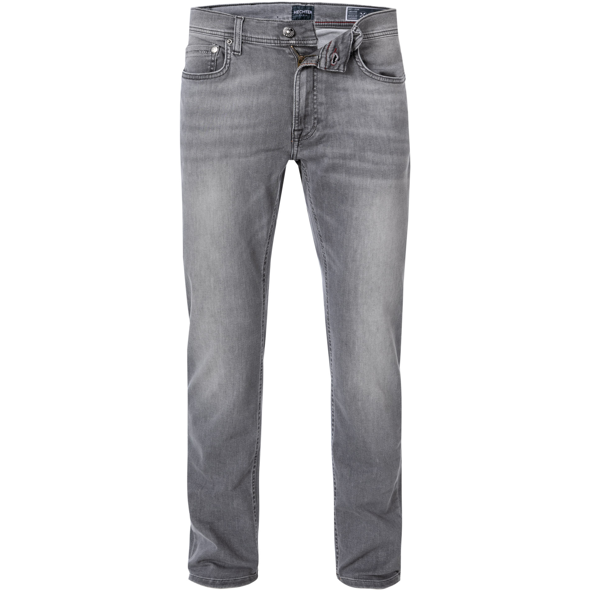 HECHTER PARIS Herren Jeans grau Baumwoll-Stretch