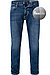 Jeans, Straight Tapered Fit, Baumwoll-Stretch, dunkelblau - dunkelblau