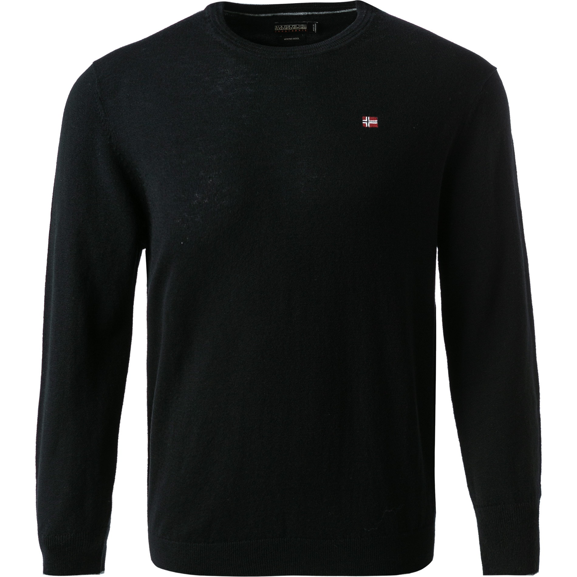 NAPAPIJRI Herren Pullover schwarz Wolle unifarben