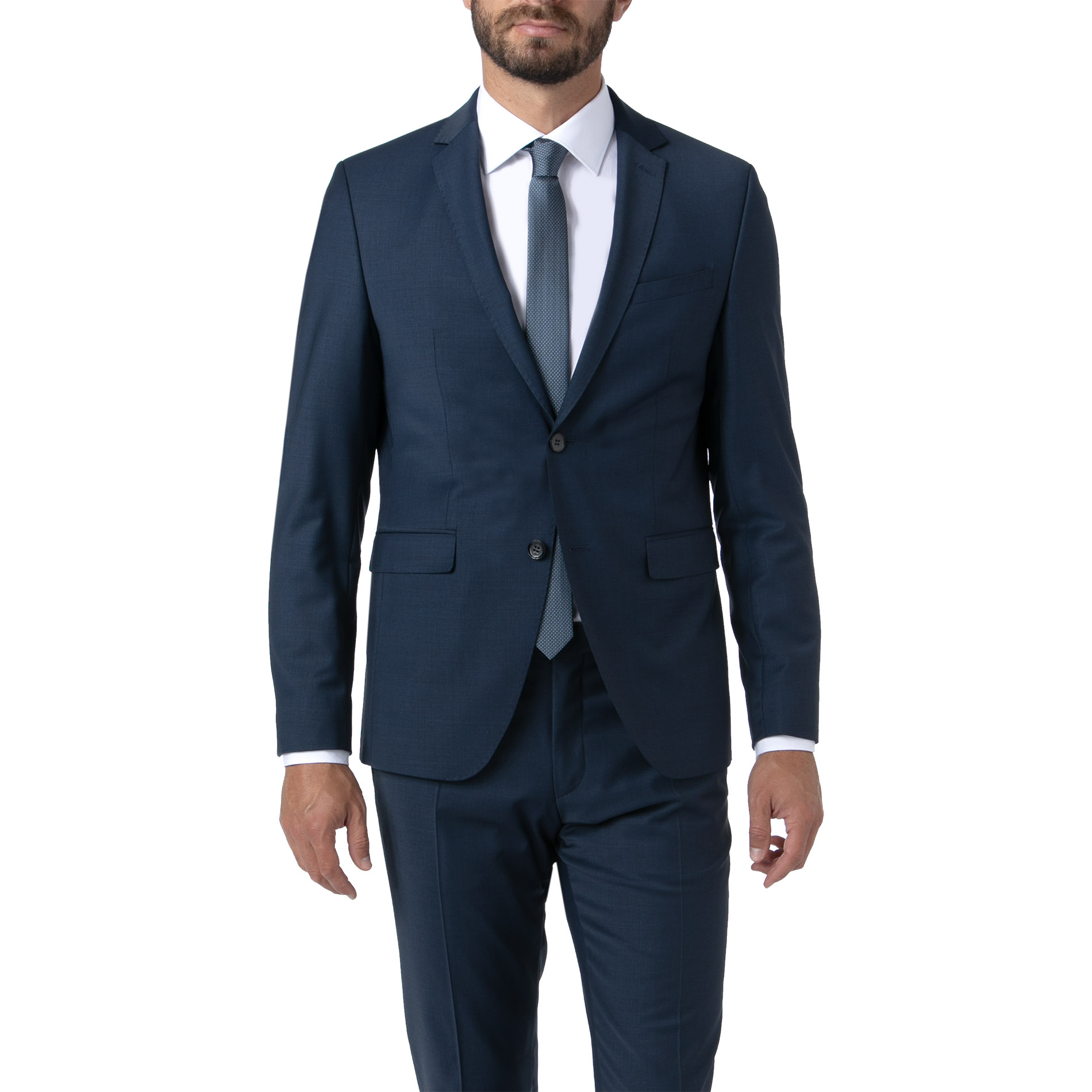 HECHTER PARIS Herren Sakko blau meliert