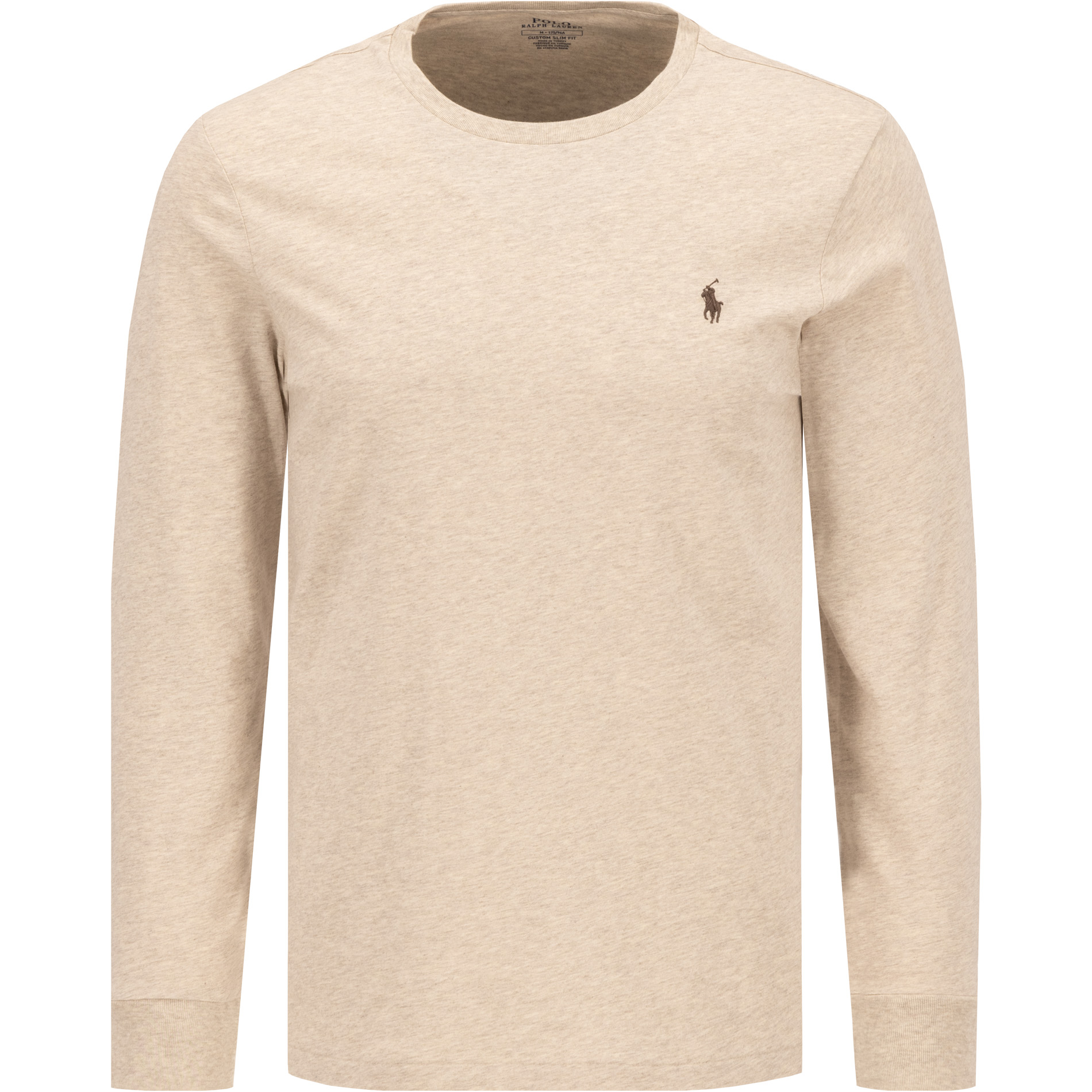 Polo Ralph Lauren Herren Longsleeve grau Baumwolle Slim Fit