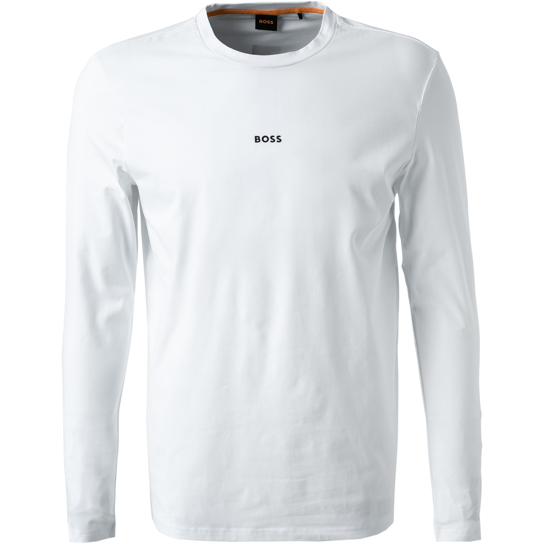 BOSS Orange Herren Longsleeve weiß