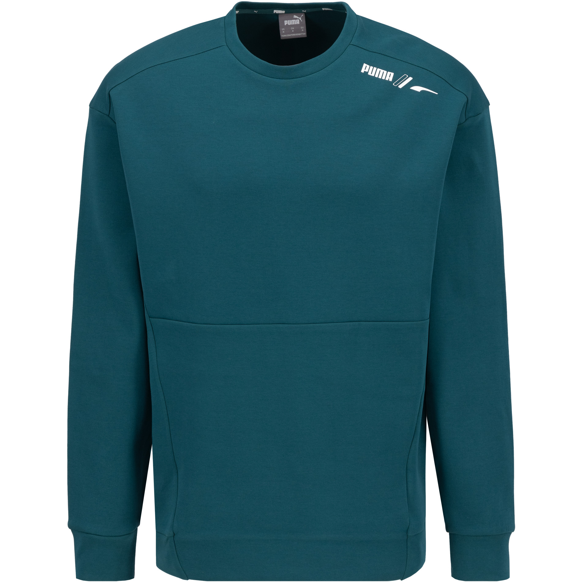 PUMA Herren Sweatshirt grün Baumwolle & Mix unifarben