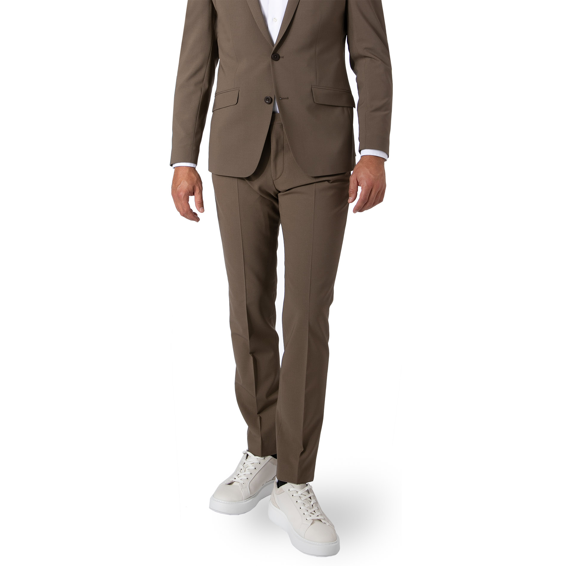 ROY ROBSON Herren Hose braun Schurwolle Slim Fit