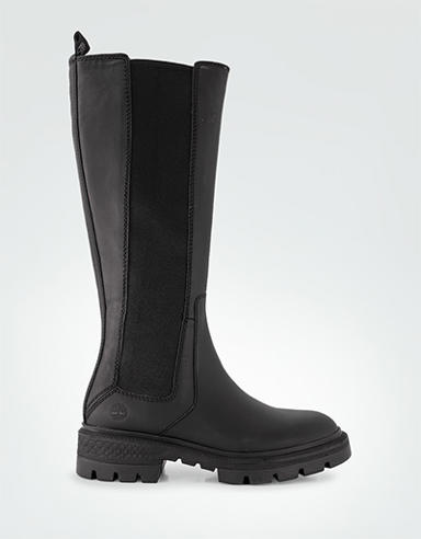 Long-Chelsea Boots mit Blockabsatz