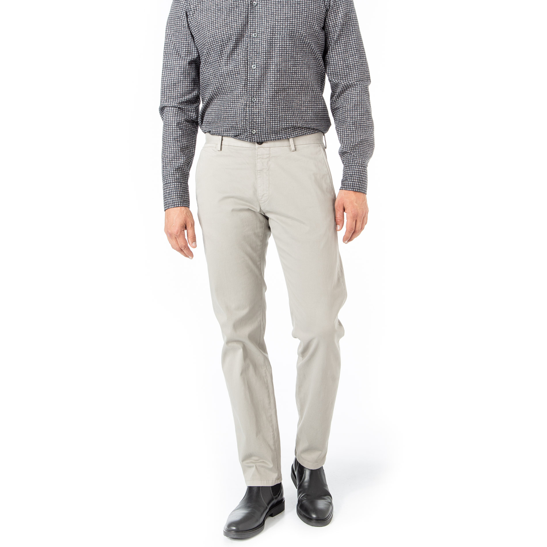 Windsor Herren Hose grau Baumwolle