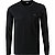 Longsleeve, Baumwolle, schwarz - schwarz