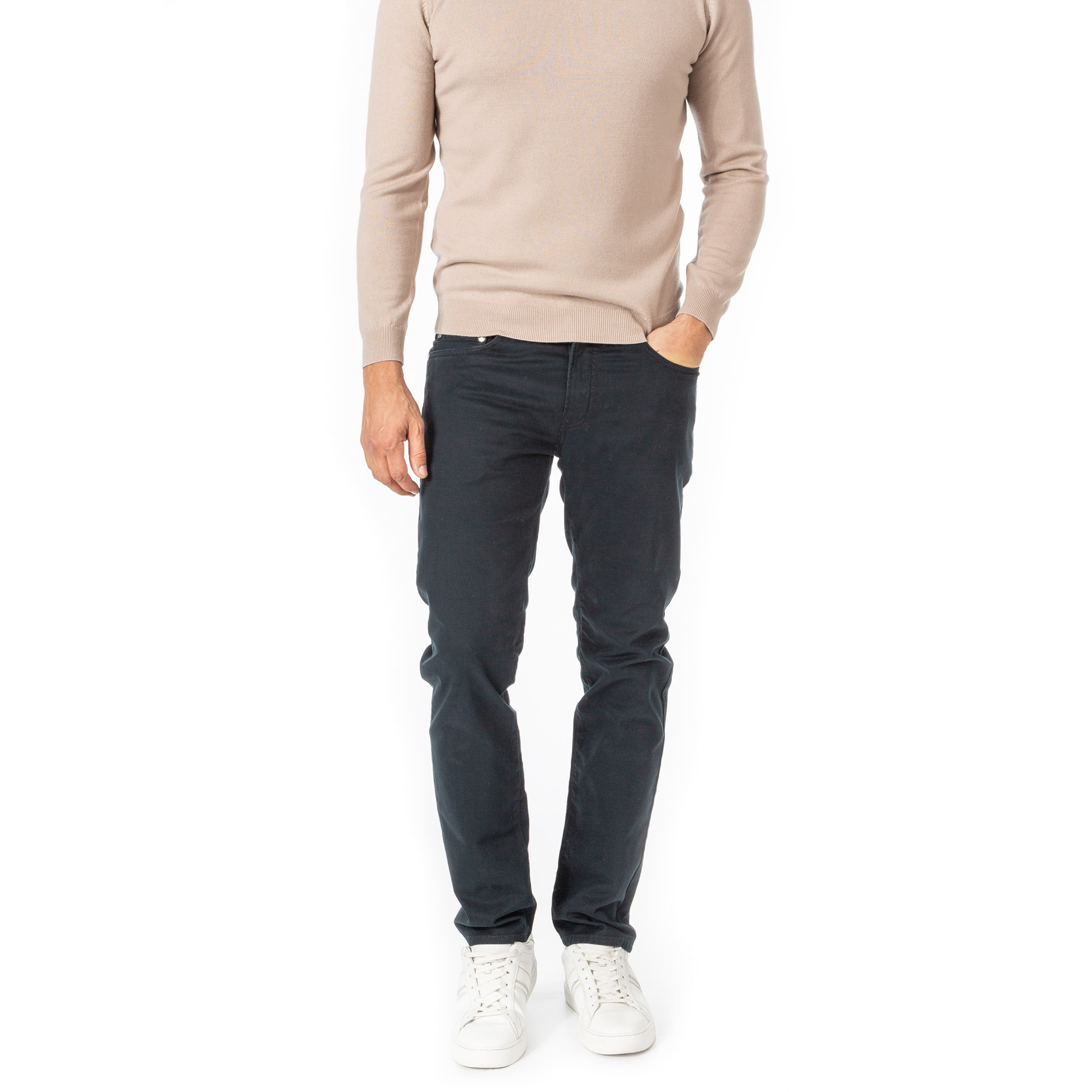 Pierre Cardin Herren Hose blau Baumwolle