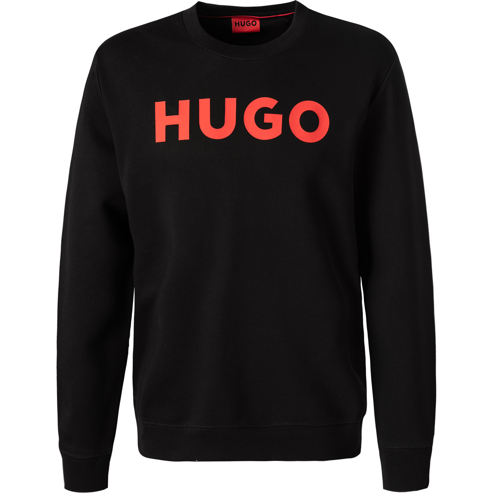 HUGO Herren Sweatshirt schwarz Logo und Motiv