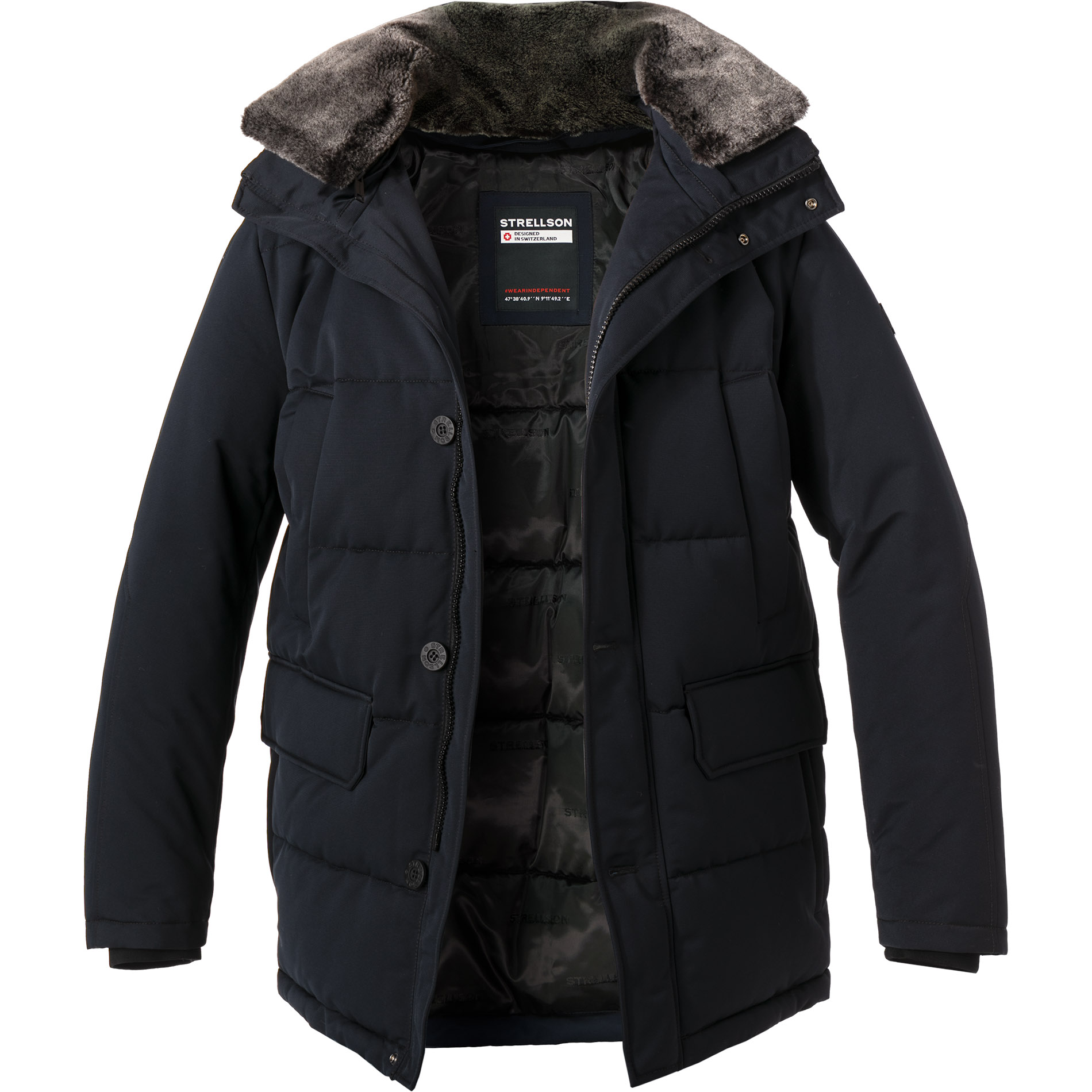Strellson Herren Jacke blau unifarben