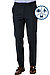 Hose , Modern Fit, Woll-Stretch, dunkelblau meliert - dunkelblau