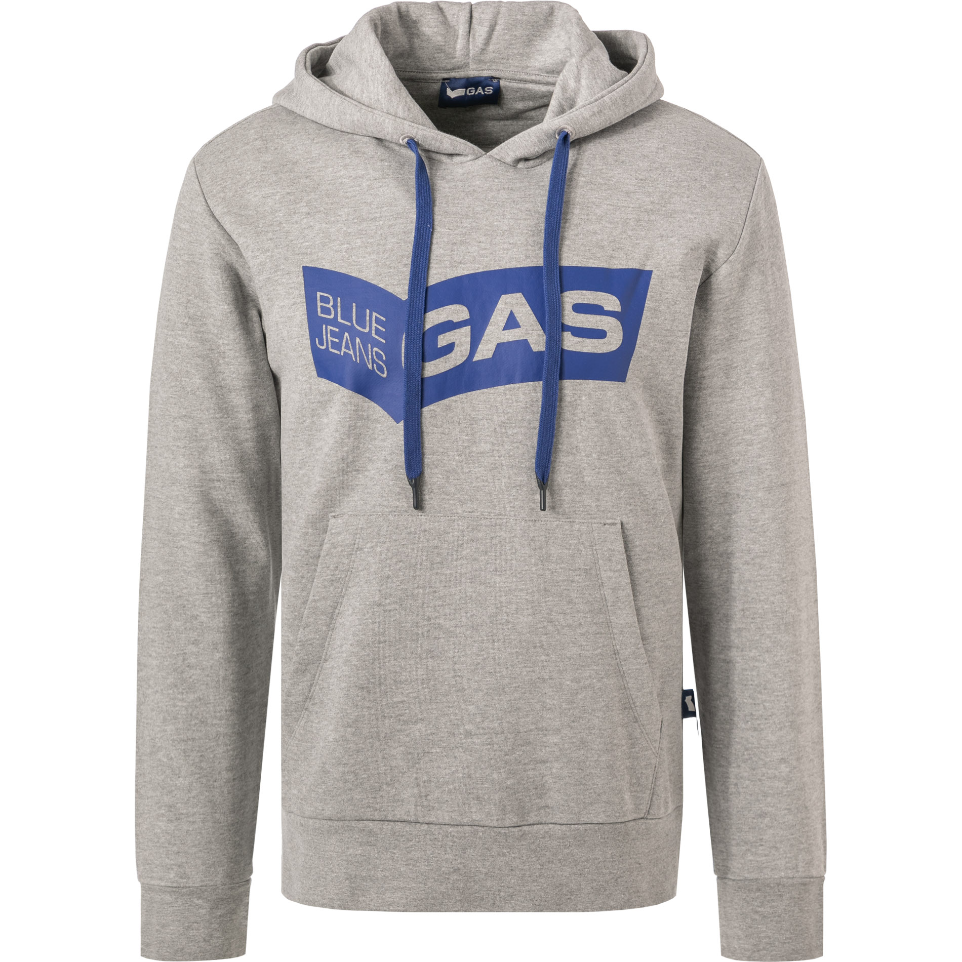 GAS Herren Hoodie grau Baumwolle meliert