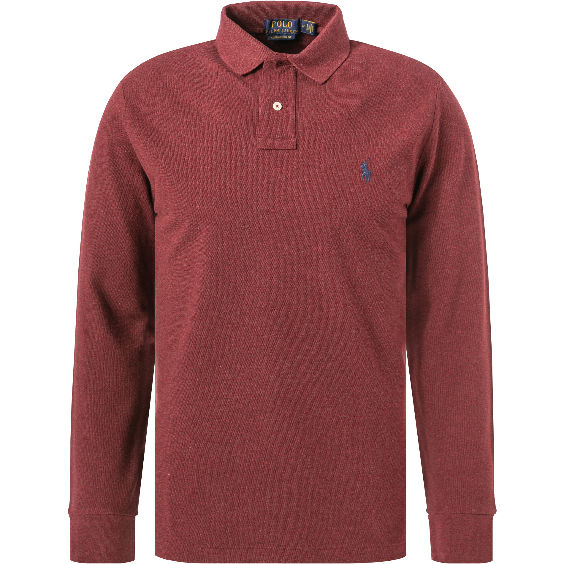 Polo Ralph Lauren Herren Polo-Shirt rot meliert Slim Fit