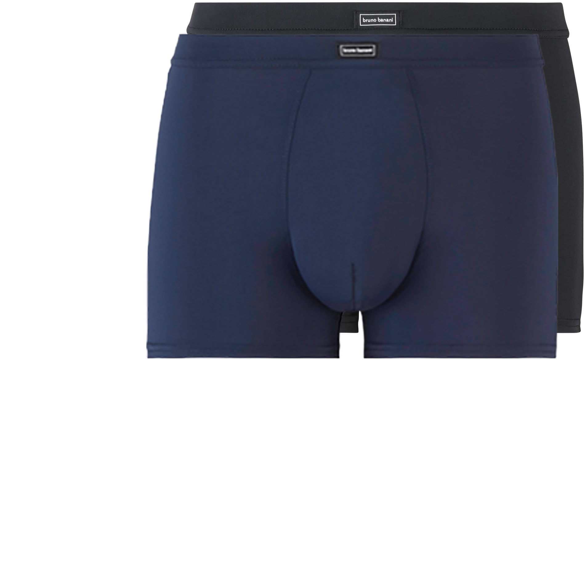 bruno banani Herren Shorts blau Mikrofaser/Funktion unifarben