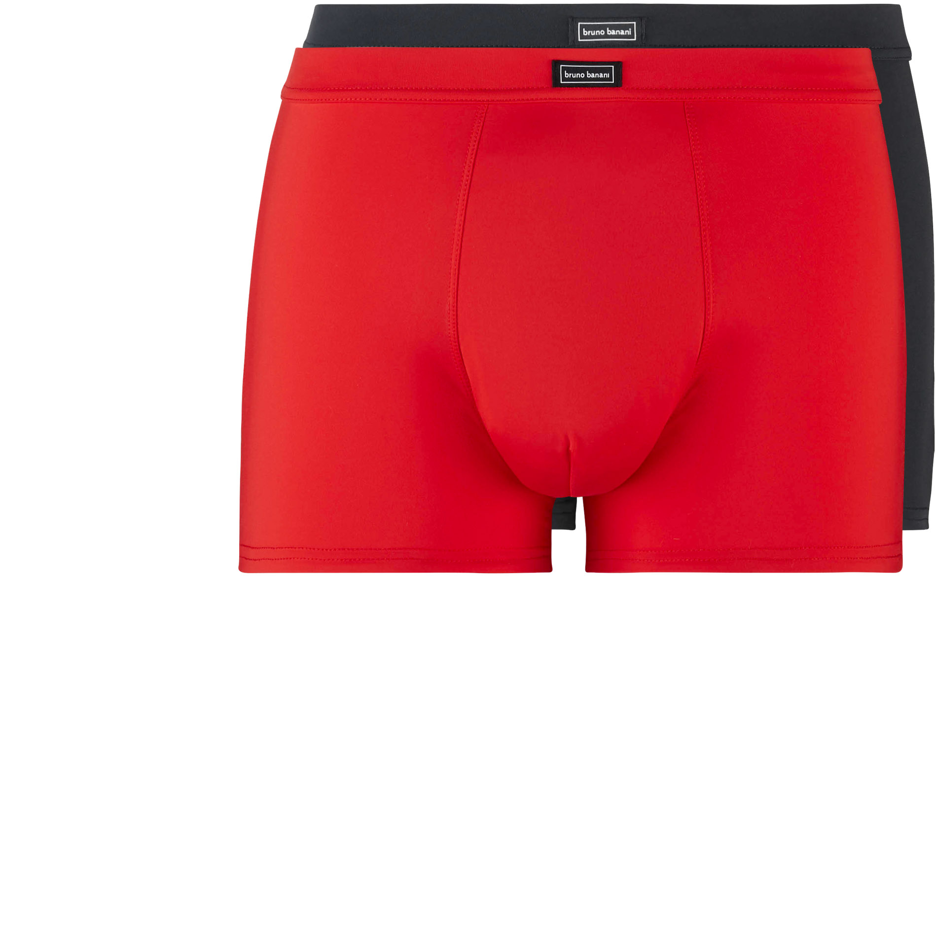 bruno banani Herren Shorts rot Mikrofaser/Funktion unifarben