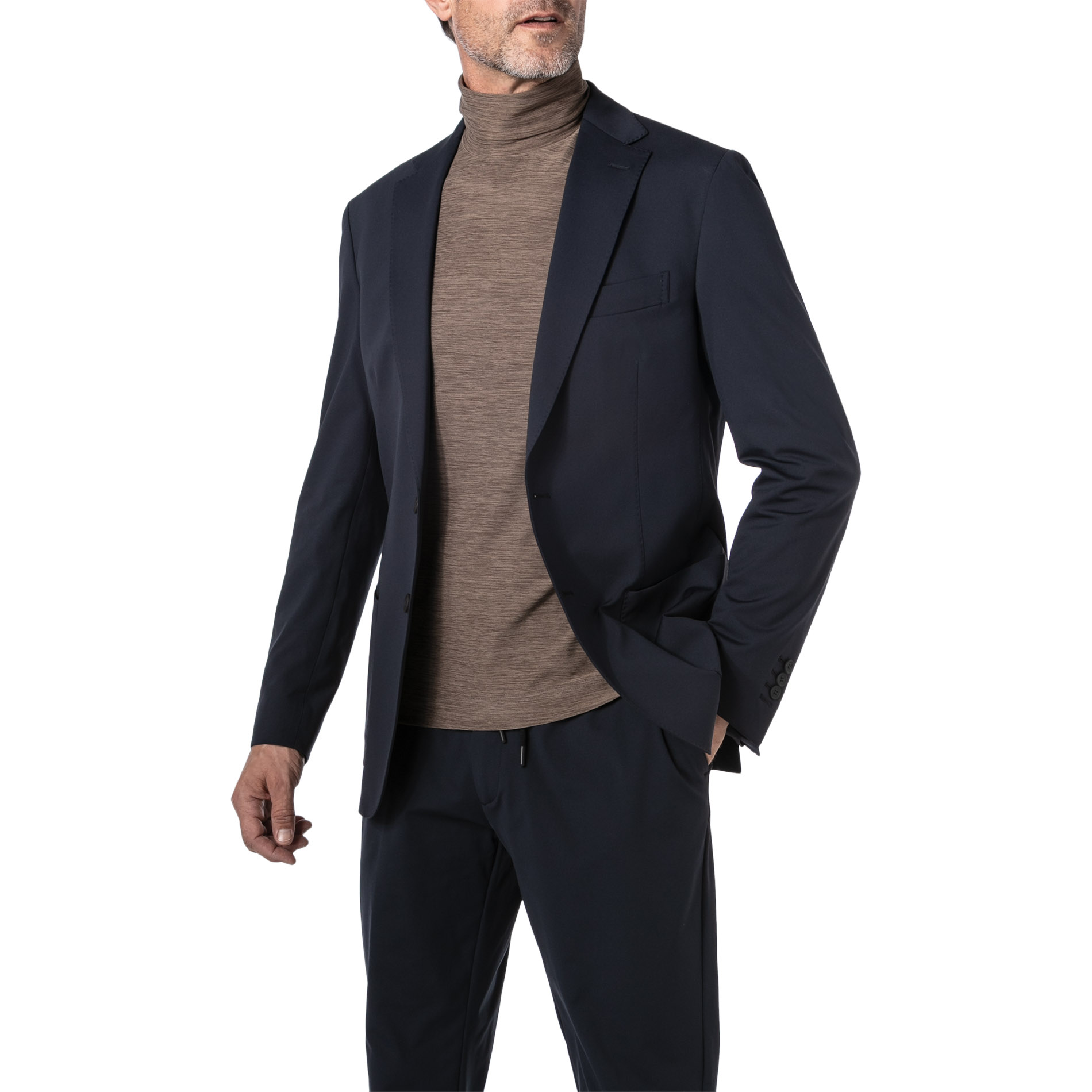 BOGGI MILANO Herren Sakko blau Mikrofaser