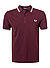 Polo-Shirt, Baumwoll-Piqué, bordeaux - bordeaux-weiß