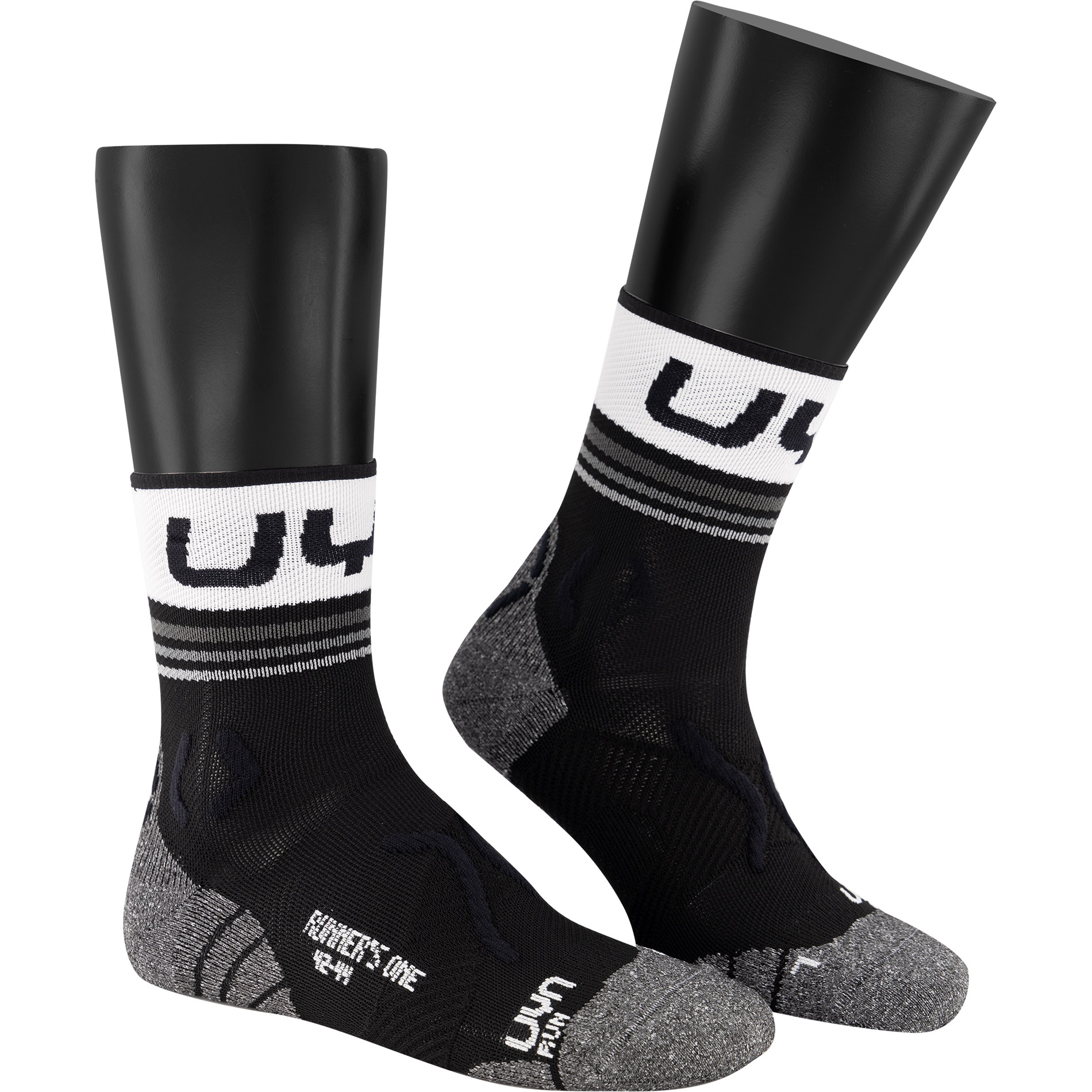 UYN Herren Socken schwarz Mikrofaser unifarben