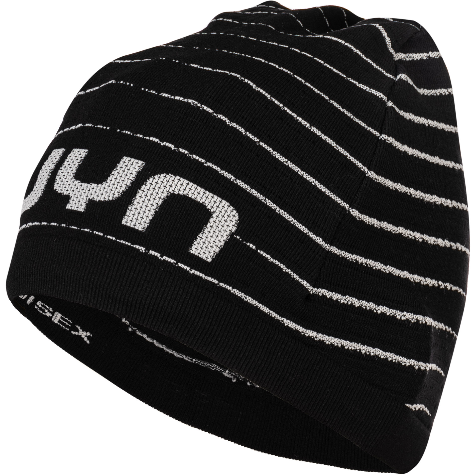 UYN Herren Beanie schwarz Mikrofaser gestreift