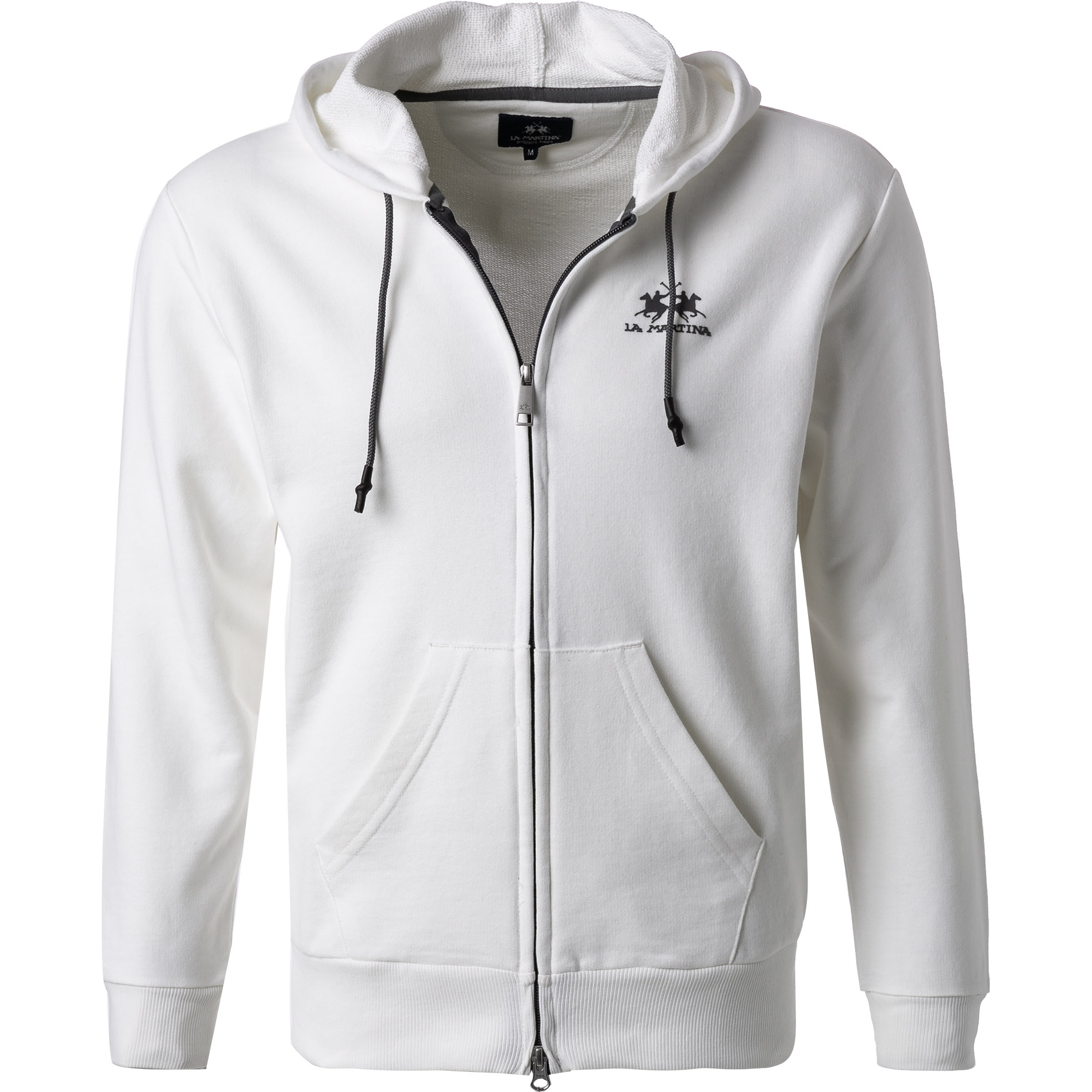 LA MARTINA Herren Sweatjacke weiß unifarben