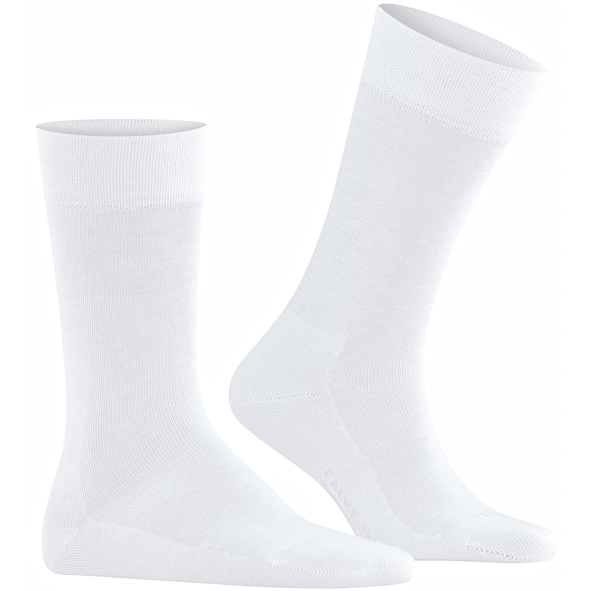 Falke Herren Socken weiß Baumwolle & Mix unifarben