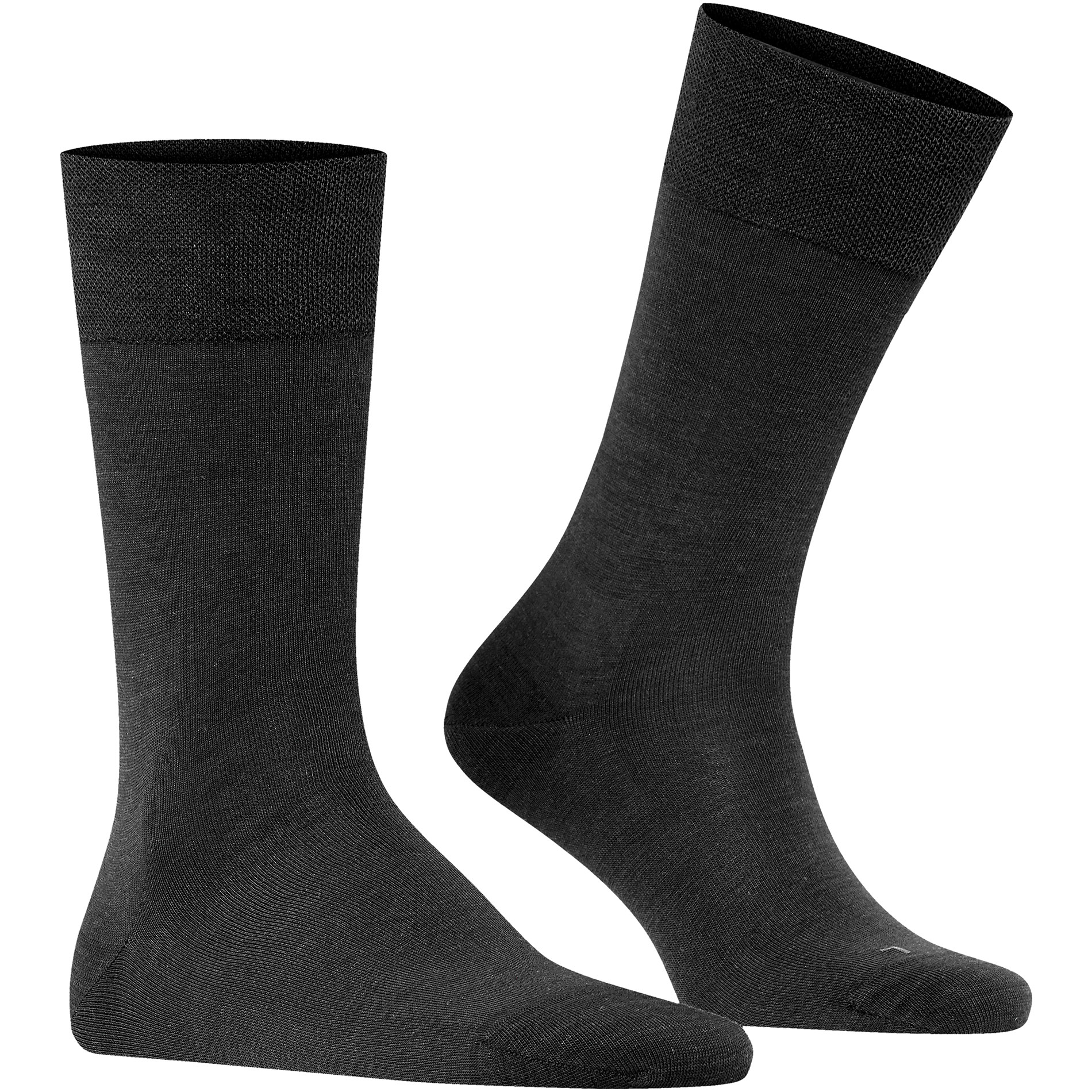Falke Herren Socken schwarz Schur-Wolle unifarben