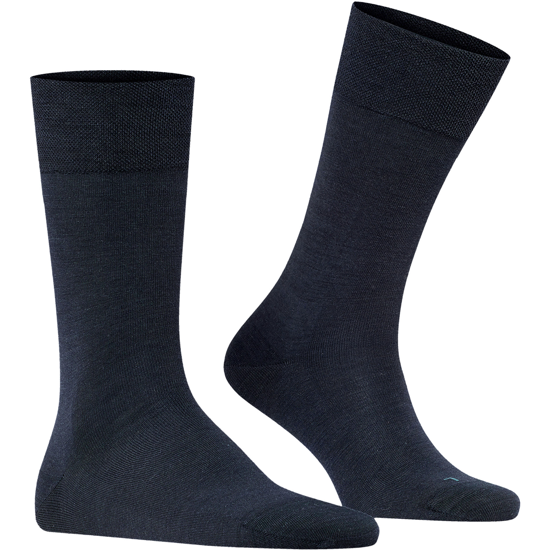 Falke Herren Socken blau Schur-Wolle unifarben