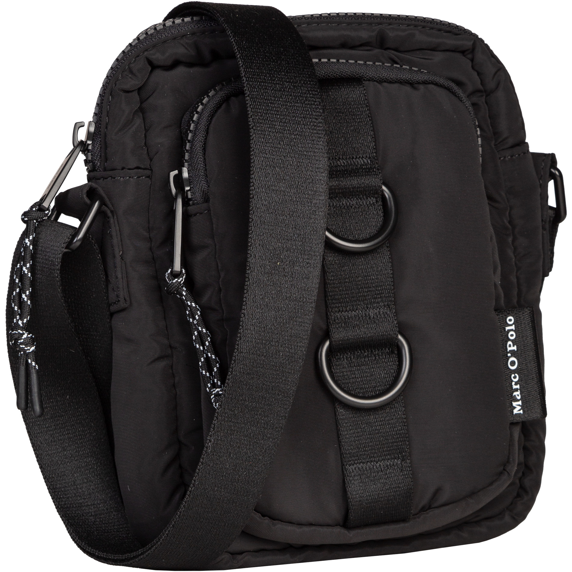 Marc O'Polo Herren Schultertasche Schwarz Mikrofaser/Nylon